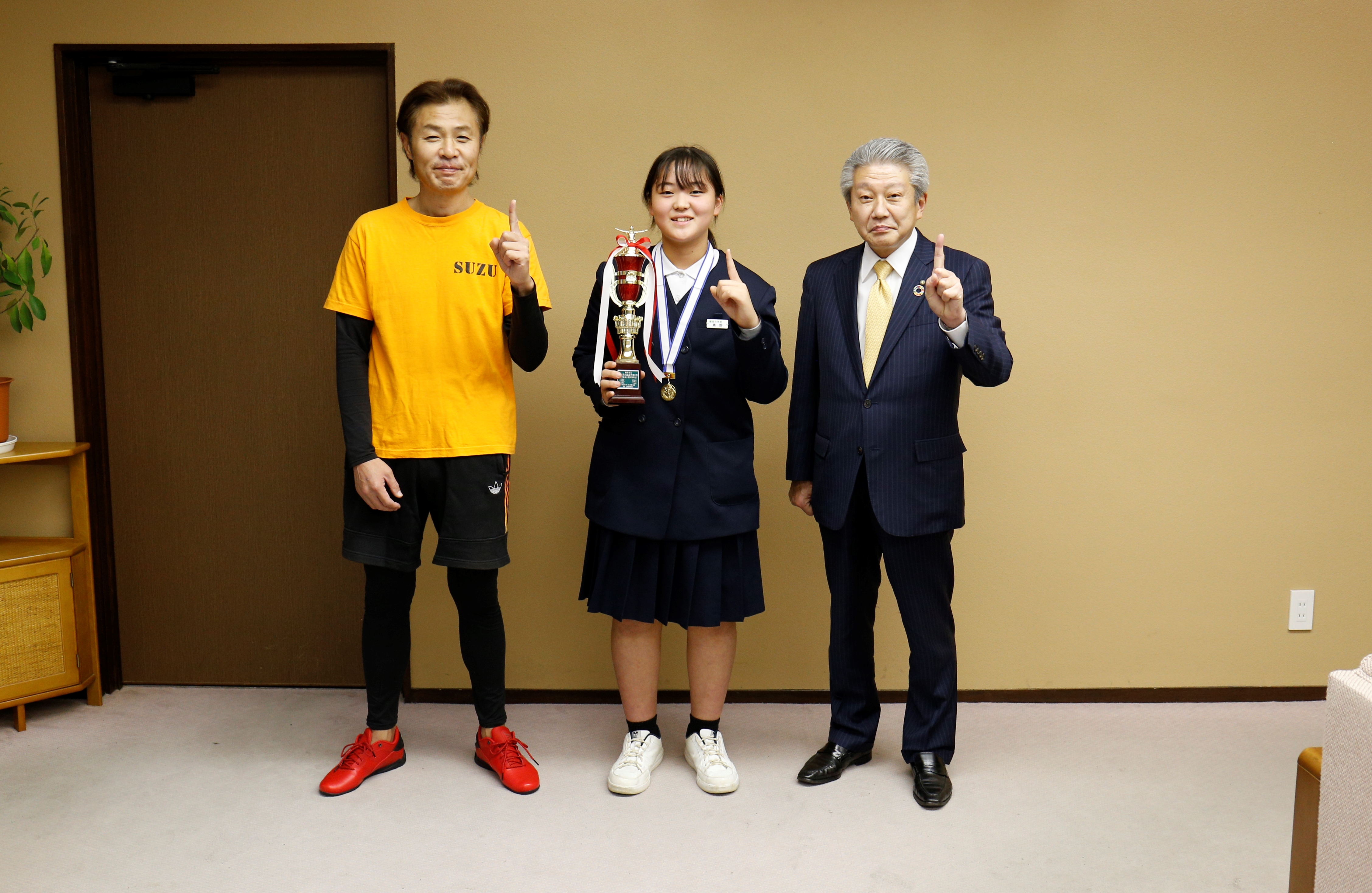 石川県相撲選手権大会で優勝した奥野さんの画像