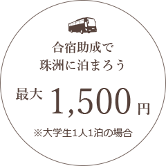 合宿助成で珠洲に泊まろう最大1,500円