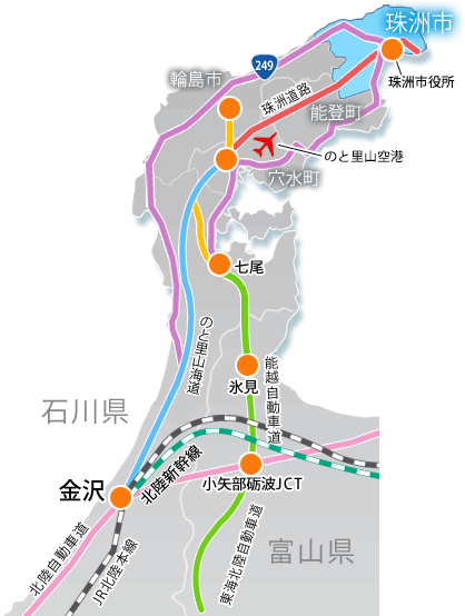 能登空港地図