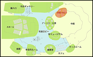 市民サロン（小ホール）の位置