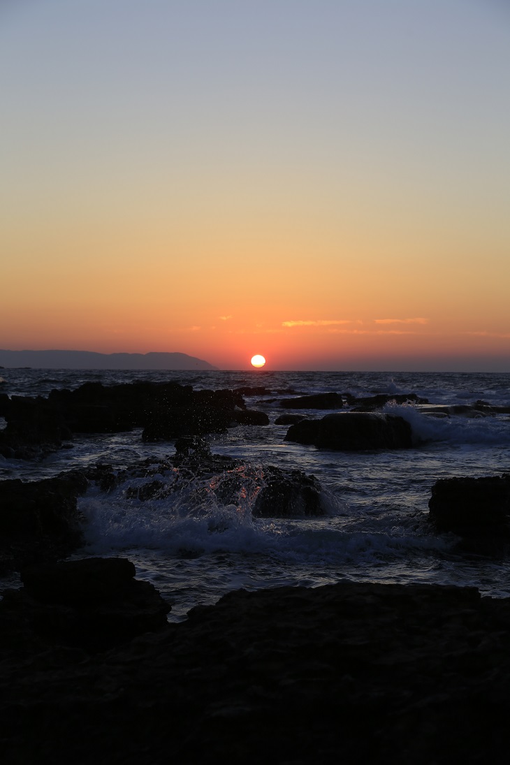仁江の夕陽の画像