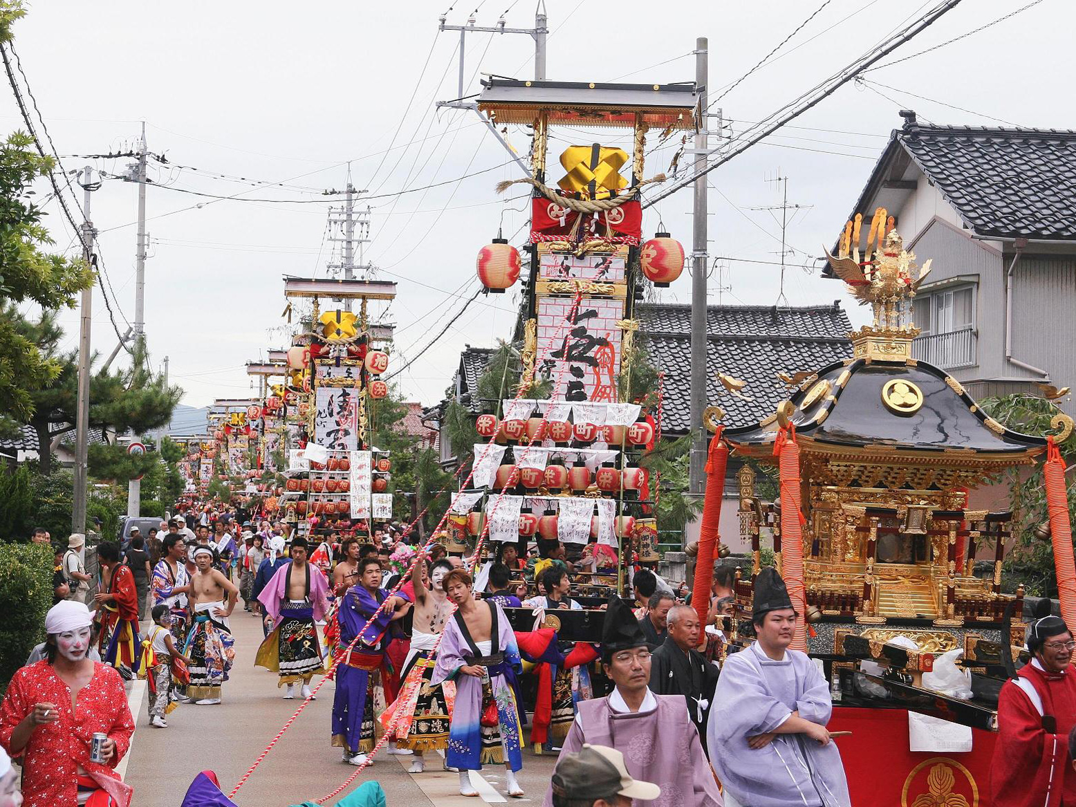 蛸島秋祭り　神輿とキリコの画像