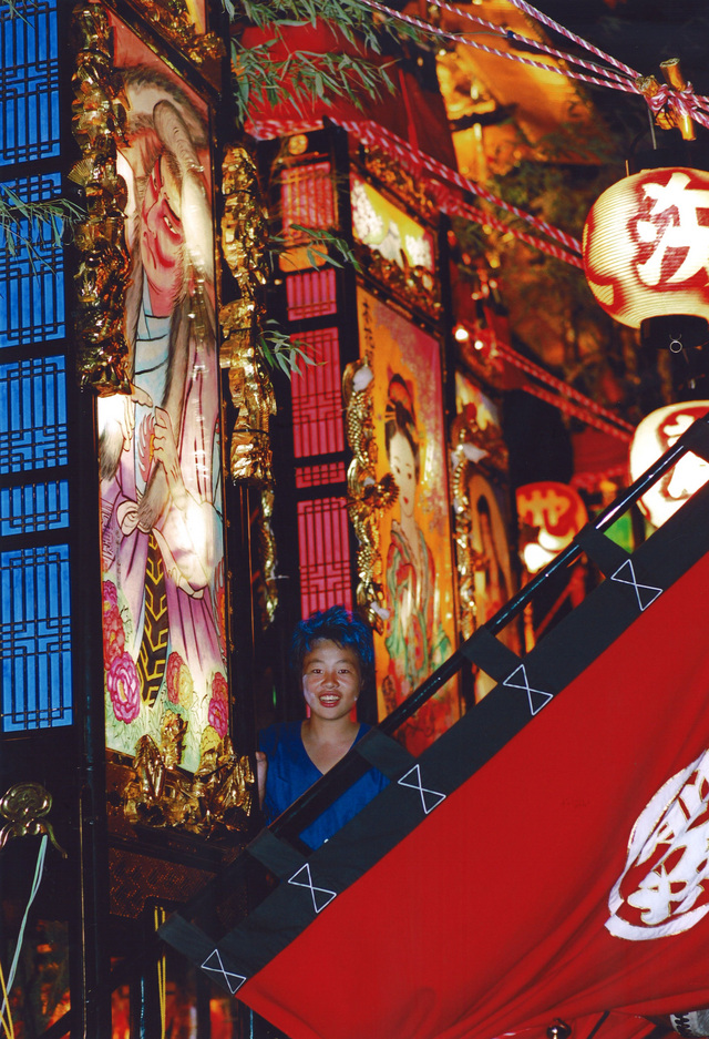 蛸島秋祭り　総漆塗のキリコ