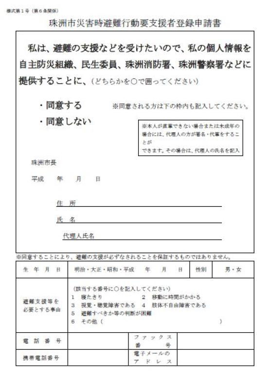 申請についての画像